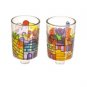 Yair Emanuel Painted Glass Candle Holder with Jerusalem Theme