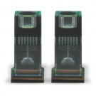 10 Centimeter Crystal Candlesticks with Engraved Temple Menorah