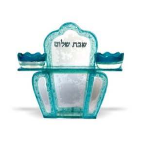 Raised Hamsa Shabbat Candlesticks