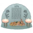Candle Display with Jerusalem and Roses