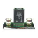 13 cm Crystal Candlesticks with Blessing