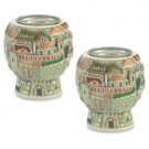 8 Centimeter Ceramic Jerusalem Candlesticks