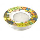 Yair Emanuel Glass Candle Holder with Jerusalem Design