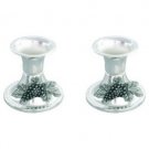 Chandelier Candlesticks with Pearl and Grape Clusters in Nickel