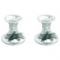 Chandelier Candlesticks with Pearl and Grape Clusters in Nickel