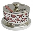 Sterling Silver Honey Dish with Flower Cutout
