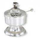 Sterling Silver Honey Dish with Apple Handle