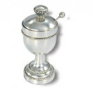 Sterling Silver Honey Dish with Rings of Pearls