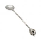 Long Sterling silver Honey Spoon with Apple Top