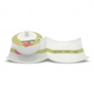 8 Centimeter Apple and Honey Dish in Green and White