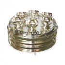Sterling Silver Three Tier Passover Seder Plate with Hebrew Text