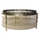 Sterling Silver Three Tier Passover Seder Plate with Jerusalem Border