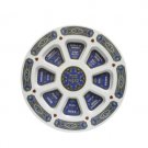 36 cm Rosh Hashanah seder plate decorated in blue