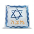 28cm Glass Magen David Matzah Tray