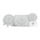 4piece Passover seder cover set with silver decorations