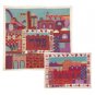 Matzah Cover Set With Multicolor Jerusalem Backdrop By Yair Emanuel