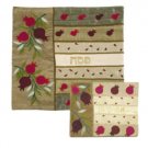 Yair Emanuel Silk Matzah Cover Set with Pomegranates in Gold