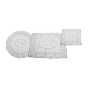 Three Piece Passover Cover Set with Embroidery