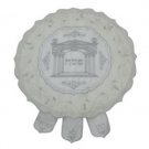 50cm lace seder cover with silver embroidery