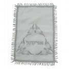 Square Afikoman Bag with Hebrew Text and Large Triangle Floral Pattern
