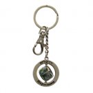 5 cm silver spinning key ring with Russian and Hebrew