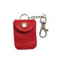 Tehillim Case Keychain with Western Wall and Jerusalem in Bordeaux Leather