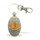 6cm Oval IDF Key Holder with Yellow and Orange
