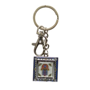 Spinning Key Holder with Hamsa