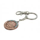 Round Jerusalem Keychain with Beads
