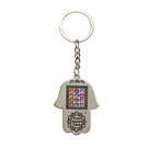 Hamsa Keychain with Square and Beads