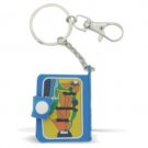 4 cm silver key ring with rubber covered Tehillim