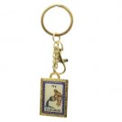 6 cm Aquarius Zodiac Key Chain with Hebrew Traveler Prayer