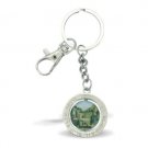 6 cm Jerusalem Spinning Key Chain with Travel Prayer in Hebrew