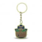 4 cm golden Hamsa key ring with a picture of the Kotel