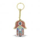 Multicolor Metal Hamsa Mazal Keyholder