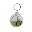 Oval Key Chain with Jerusalem and Tower of David in Russian