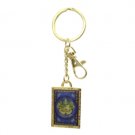 5 cm golden key ring with scene of Jerusalem in epoxy paints