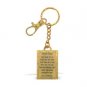 4 cm golden key ring with blessing for a good living in Hebrew