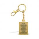 5 cm Gold Key Chain with Prayer for Soldiers Safety