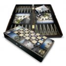 48x48 cm. Multicolor Backgammon Set with Jerusalem Sites