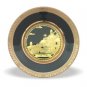 15 cm. Black and Gold Oval Ceramic Jerusalem City of David Plate in English