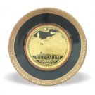 15 cm. Gold and Black Ceramic Kotel Plate in English
