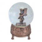 9 Centimeter Copper Snow Globe with Jerusalem and Chasid with Torah