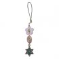 Acrylic Cellphone Pendant with Star of David and Purple Flower