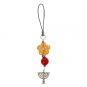 Acrylic Cellphone Pendant with Hanukkah Menorah Pendant and Flower