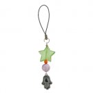 Acrylic Cellphone Pendant with Beaded Hamsa Pendant and Star