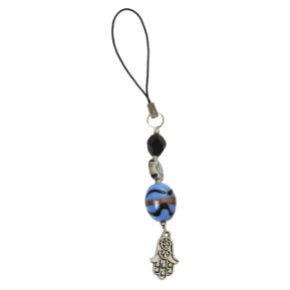 Cellphone Pendant with Hamsa Pendant and Gems
