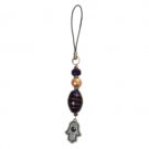 Cellphone Pendant with Beaded Hamsa Pendant