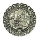 10 Centimeter Pewter Plate with a Stand and Hamsa