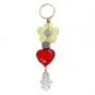 Acrylic Key Chain with Hamsa and Heart